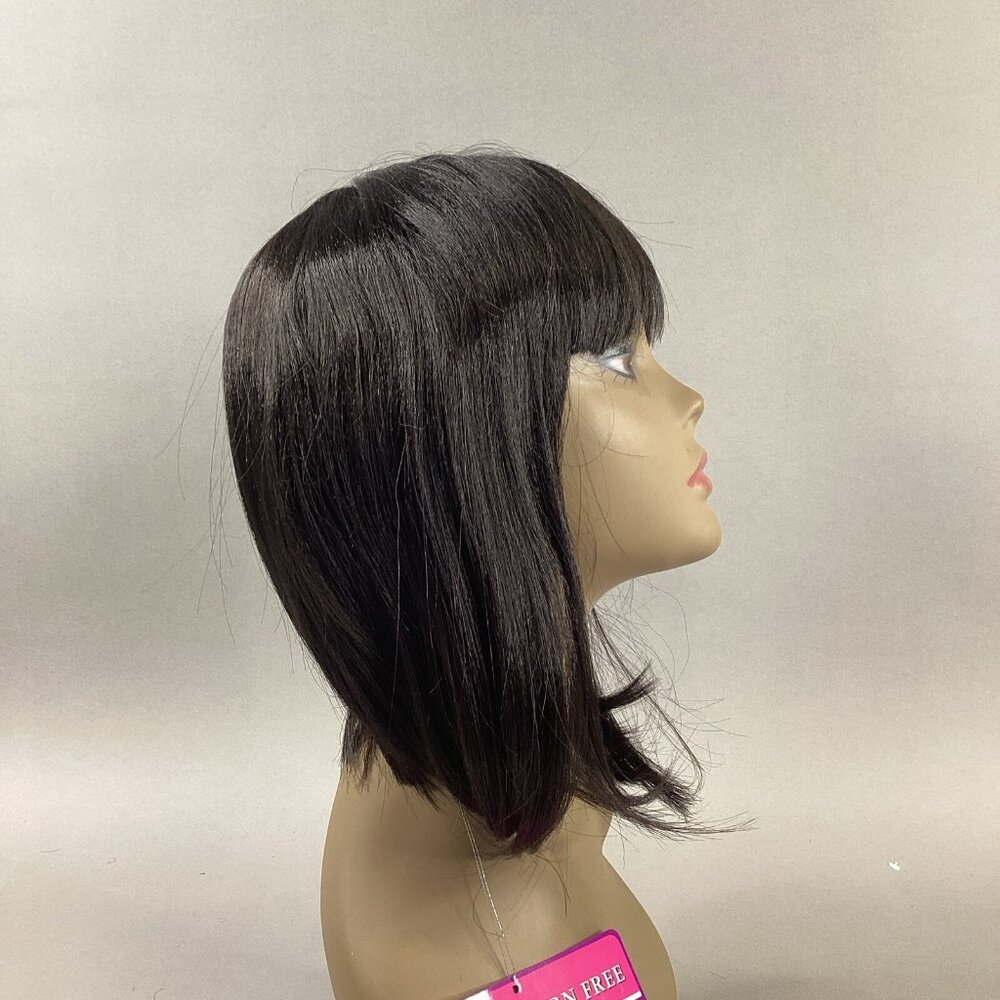 CT25 Shoulder Length Straight #1B Off Black Synthetic Full Wig